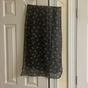 GGElegant Black Patterned Skirt